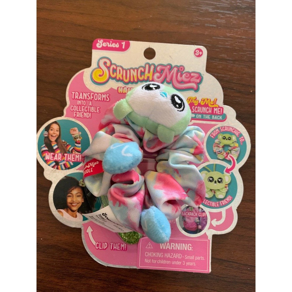 NEW Scrunchmiez Doodle #21 Hair Clip Scrunchie Scrunch Miez - PENGUIN